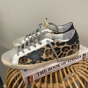 Golden Goose leopard calf hair sneaker